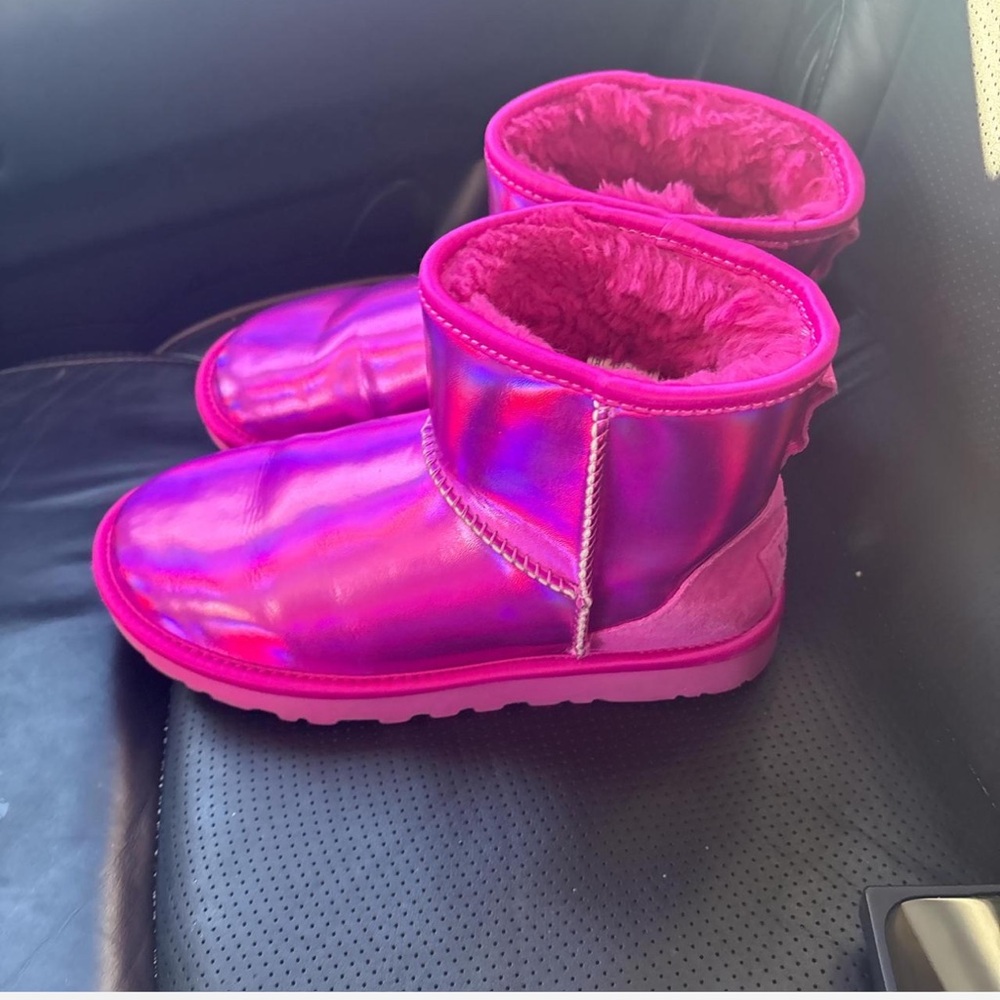 UGG Vibrant Pink Plush Boots